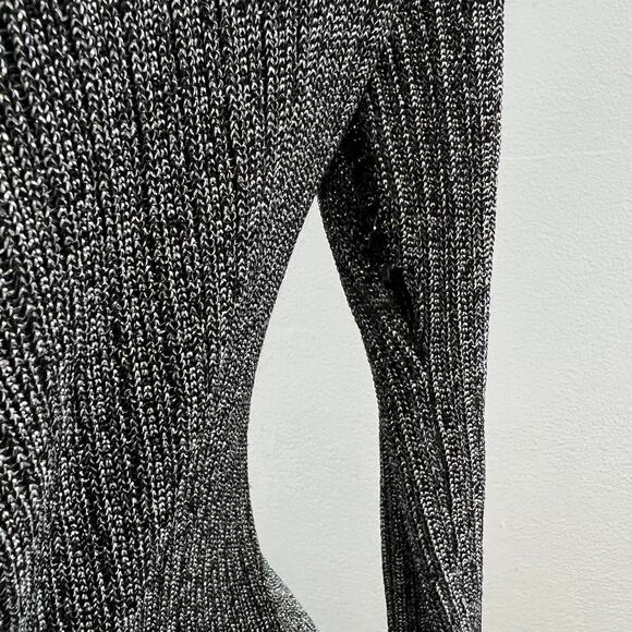 VINTAGE Moody Street by Puritan Metallic Knit Maxi Dress Mock Neck Long Sleeve M - Picture 7 of 8